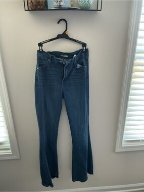 Fashion Nova Women's Dark Blue Flare Jeans